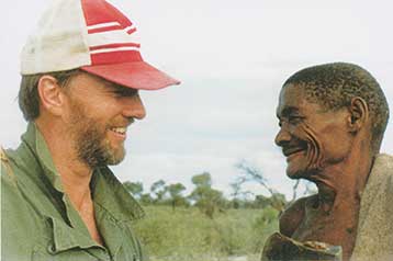 Photo of Padre and his Bushman Medicine Man friend, Bet Knui.